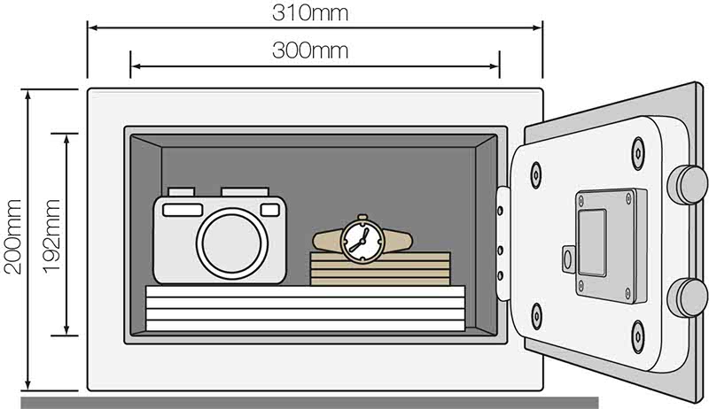 YALE Alarmed Safe Small YEC/200/DB2