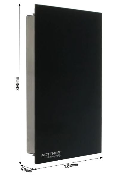 KeyGlass skříňka na klíče černá - 8 klíčů