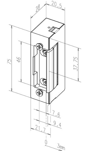 Elektrický otvírač FAB Klasik, R11 8–16 V AC/DC / 512