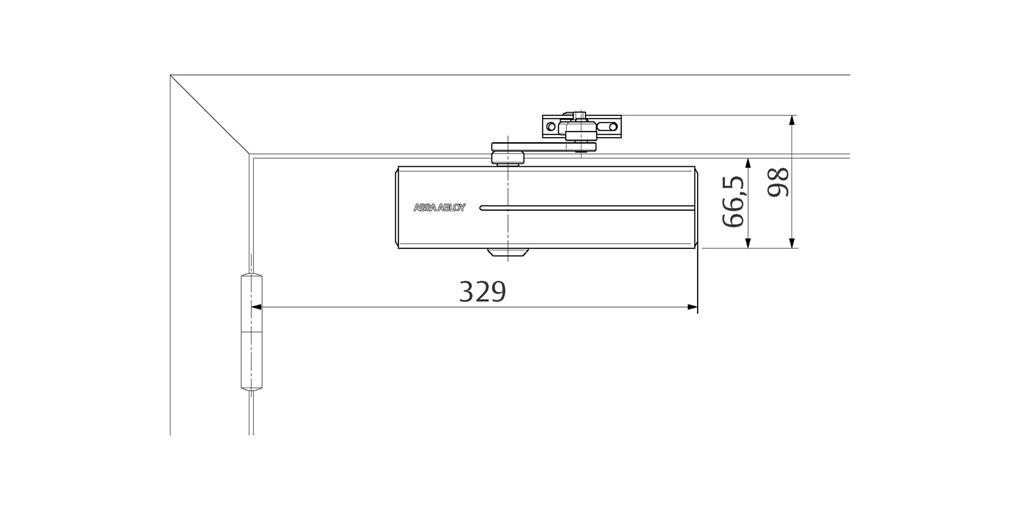 Zavírač ASSA ABLOY (FAB) DC 200 NEW