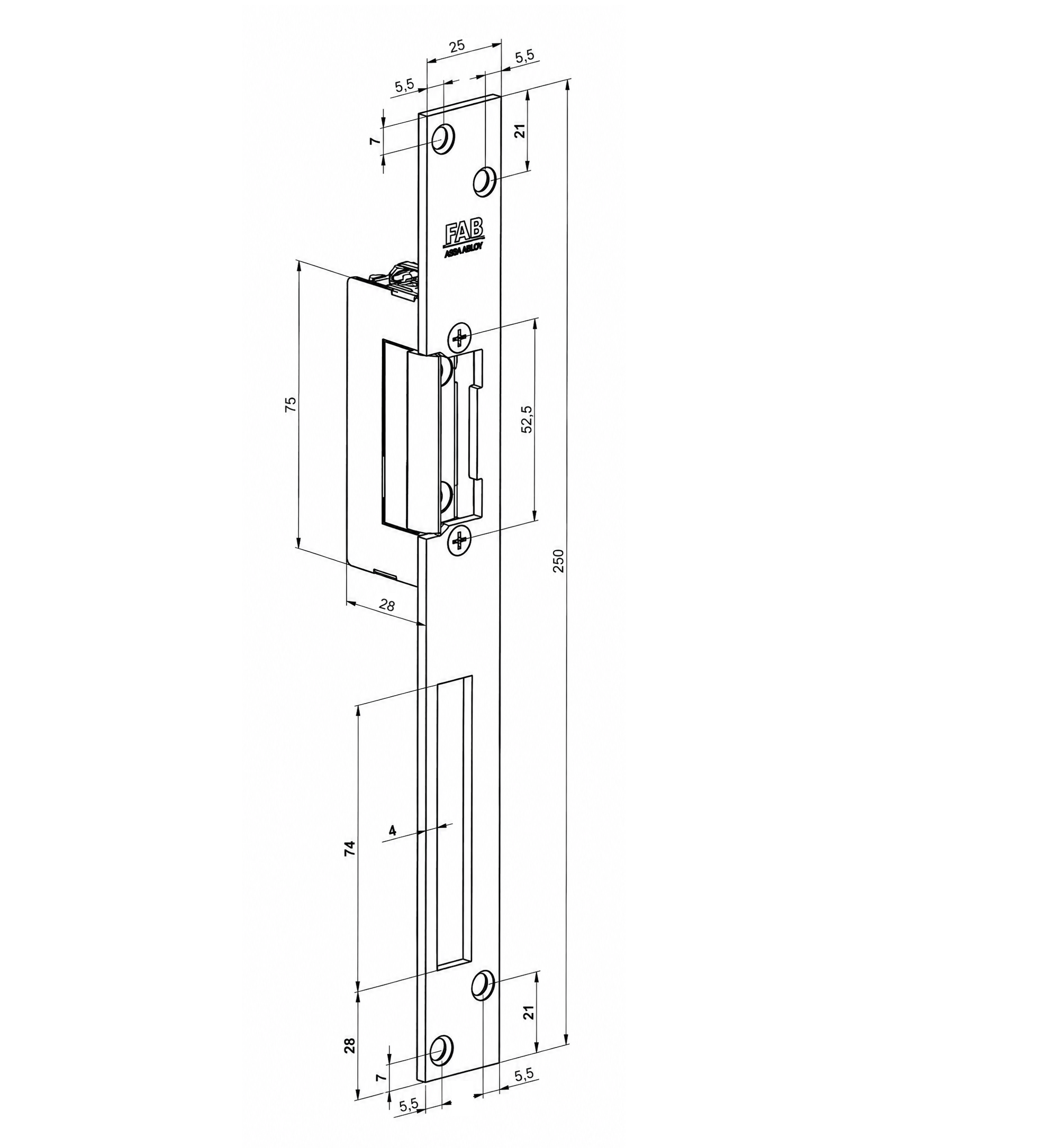 Elektrický otvírač FAB Profi R11 8–16 V AC/DC / 1221MB