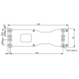 Montážní plech pod dveřní zavírač ASSA ABLOY (FAB) DC 200, DC 300, DC 500, DC 700