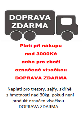 Doprava zdarma při nákupu nad 3000 Kč. Neplatí pro sejfy a trezory nad 30kg